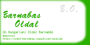 barnabas oldal business card