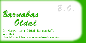 barnabas oldal business card